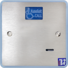 Vox Ignis ViLX-SIP “Assist Call” Switch Interface Plate in Brushed Stainless Steel (Single Gang Plate)